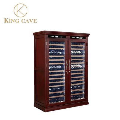 Buen precio Gabinete de vino de mediados de siglo personalizable Frío de vino de madera con control de temperatura inteligente en línea
