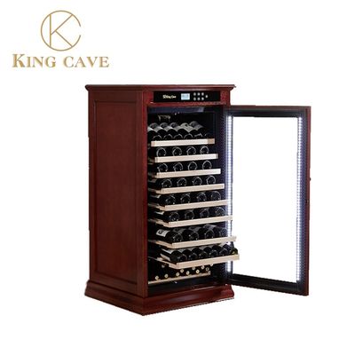 Buen precio Puerta de vidrio Materia prima de roble estadounidense Gabinete de vino libre en línea