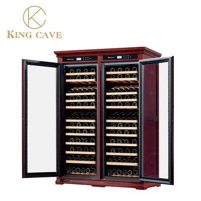 Buen precio Reyes Cave Refrigerador de vino de madera roja para armarios de vino de gama alta Armarios de cigarros y armarios de CBD en línea