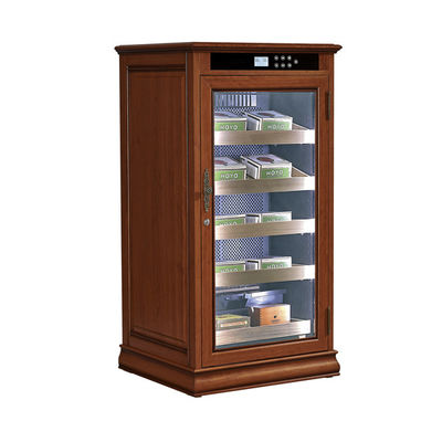 Buen precio Pantalla táctil digital de madera natural, refrigerador de gabinete de humidor para cigarros eléctricos en línea