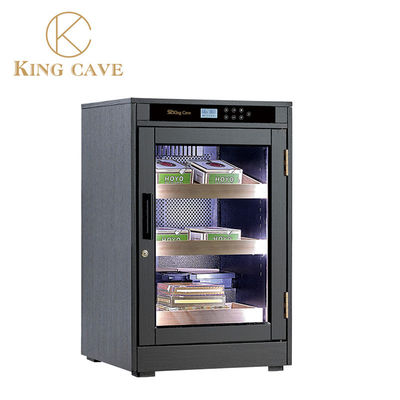 Buen precio Estantes de madera de cedro, porta única de vidrio, refrigerador de cigarros, gabinete con control de humedad. en línea