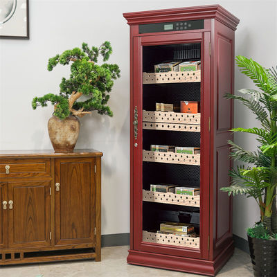 Buen precio Cabinet Rojo de madera con pantalla táctil y bloqueable para cigarrillos en línea