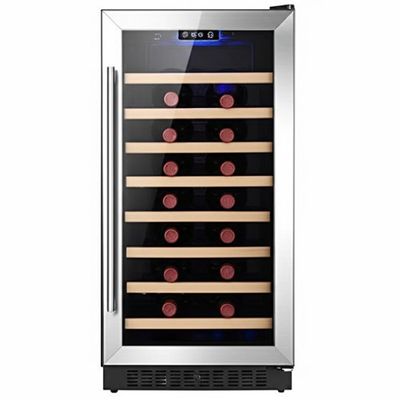 Buen precio Metal Shelving Wine Cooler Cabinet with Locking Door and Touch Control en línea