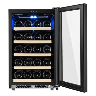 Buen precio Modern Touch Control Wine Cooler Cabinet with Hinged Door and Metal Shelving Material en línea