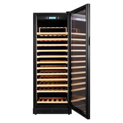 Buen precio Refrigerador de vino de cocina de zona única con pantalla digital, iluminación LED y construcción de madera sólida en línea