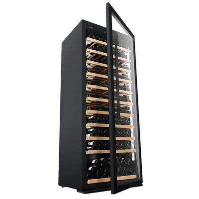 Buen precio Refrigerador de vino de madera con control de temperatura de precisión Puerta de vidrio con protección UV y estanterías de madera natural en línea