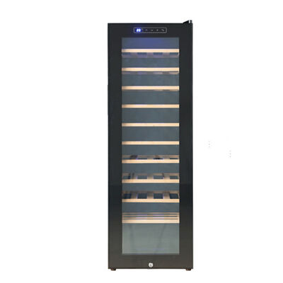Buen precio Gabinete de refrigeración de vino independiente con control de temperatura digital de 120 botellas y puerta de vidrio con protección UV en línea