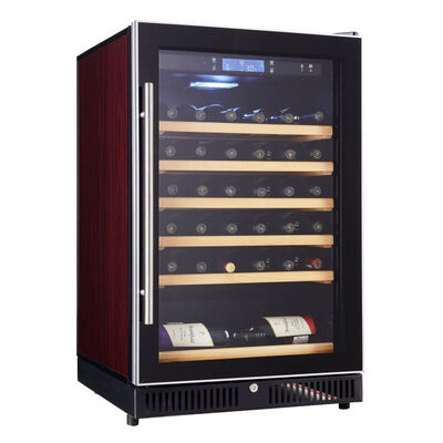 Buen precio Control de temperatura digital inteligente con doble puerta de vidrio con llave y gabinete de refrigeración de vino de madera con menos de 42 dB de ruido en línea