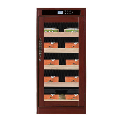Buen precio Refrigerador de cigarros eléctricos de madera de gran capacidad con gabinete de humidor de control de humedad ajustable en línea