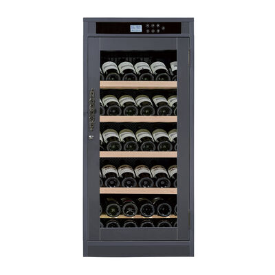 Buen precio Armario enfriador de vino de cocina moderno de madera maciza con panel de control táctil digital y puerta de vidrio templado de doble panel en línea