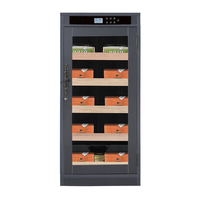 Buen precio Enfriador Humidor de Cigarros de Lujo con Panel de Control Digital Inteligente y Puerta de Vidrio Templado de Doble Panel en línea