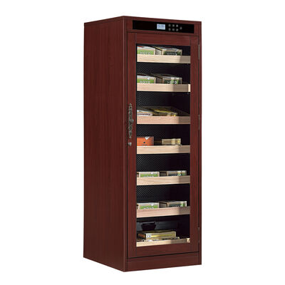 Buen precio Gabinete Enfriador Humidor para Puros con Acabado de Caoba Oscura, Humidificación Integrada y Enfriamiento Termoeléctrico en línea