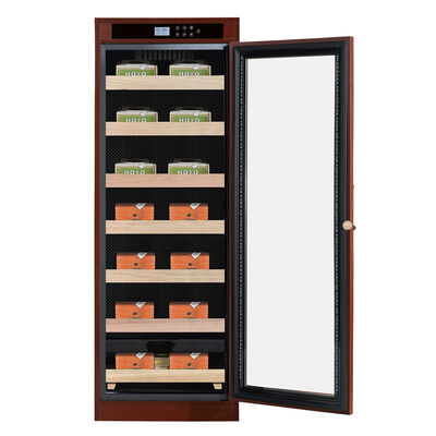 Buen precio Enfriador Humidificador de Cigarros con Marco de Madera, Control Climático Preciso y Puerta de Vidrio Doble en línea