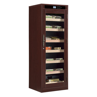 Buen precio Armario enfriador humidor eléctrico para cigarros con marco de madera, puerta de vidrio con cerradura y pantalla táctil digital en línea