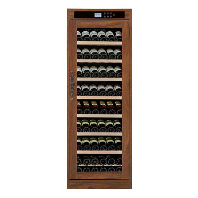 Buen precio Enfriador de vino de madera maciza con control táctil digital, iluminación LED y nivel de ruido inferior a 42 dB en línea