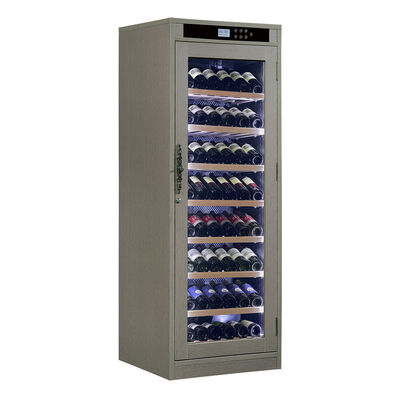 Buen precio Cabinet moderno de refrigeración de vino de madera con control táctil digital refrigeración termoeléctrica e iluminación interior LED en línea