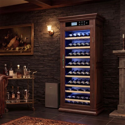 Buen precio Elegante diseño Premium Cabinet de frío de vino de madera para el hogar y bares en línea