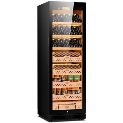 Buen precio Humidor enfriador de cigarros de cedro español con control digital de temperatura y humedad en línea