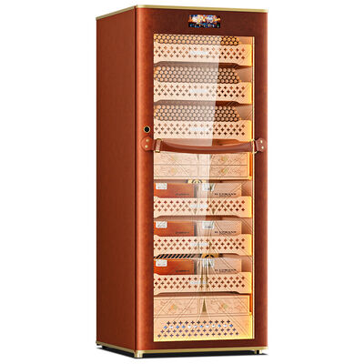 Buen precio Armario de humidor de cigarro electrónico con control de temperatura constante y luz LED en línea