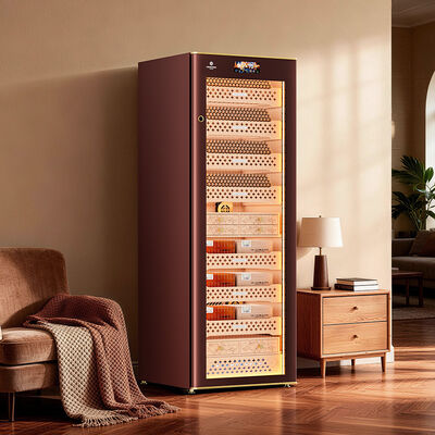 Buen precio Control climático inteligente del refrigerador de cigarrillos de cedro español en línea