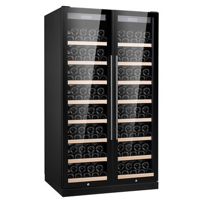 Buen precio Refrigerador de doble puerta de gran capacidad Refrigerador de vino con casillero en línea