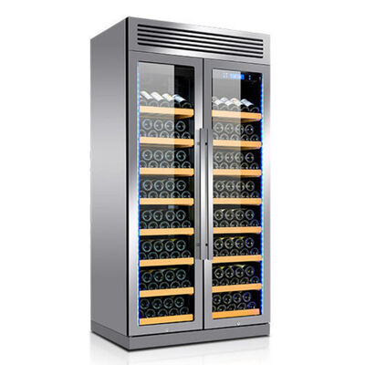 Buen precio Refrigerador del acero inoxidable del gabinete del refrigerador de vino con control de temperatura de Digitaces en línea