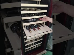 Gabinete de refrigeración de vino personalizado con compresor Embraco Materiales de roble importados