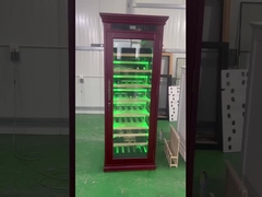 Armario de humidor de cigarros de madera rosa con puerta de vidrio única de temperatura constante